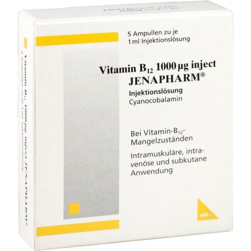 VITAMIN B12 1000 μg Inject Jenapharm Inj.-Lsg.Amp.