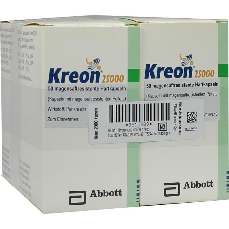 KREON 25.000 Hartkps.m.magensaftr.überz.Pellets