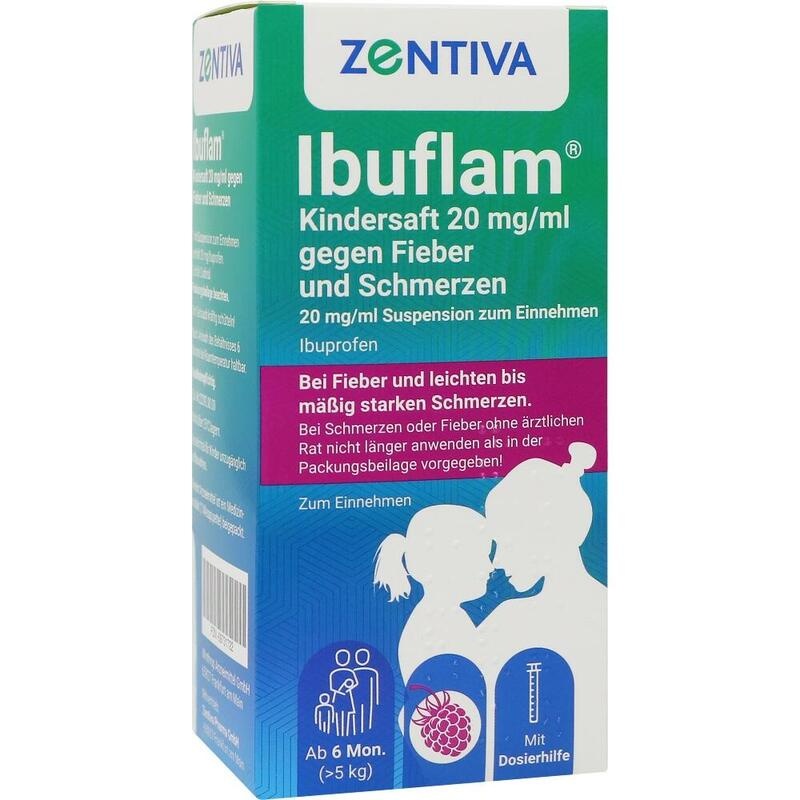 IBUFLAM Kindersaft 20mg/ml gegen Fieber u.Schmerz.