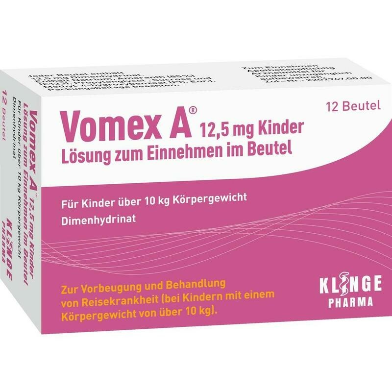 VOMEX A 12,5 mg Kinder Lsg.z.Einnehmen im Beutel